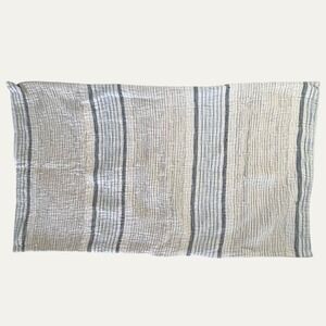 Linden Street Striped Textured Pillow Sham King Size Cream Gray Blue Coastal